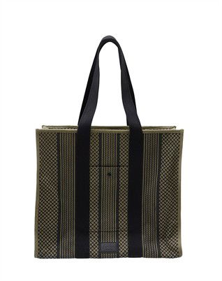 Mason Shopper Canvas Taske - Olive/Black